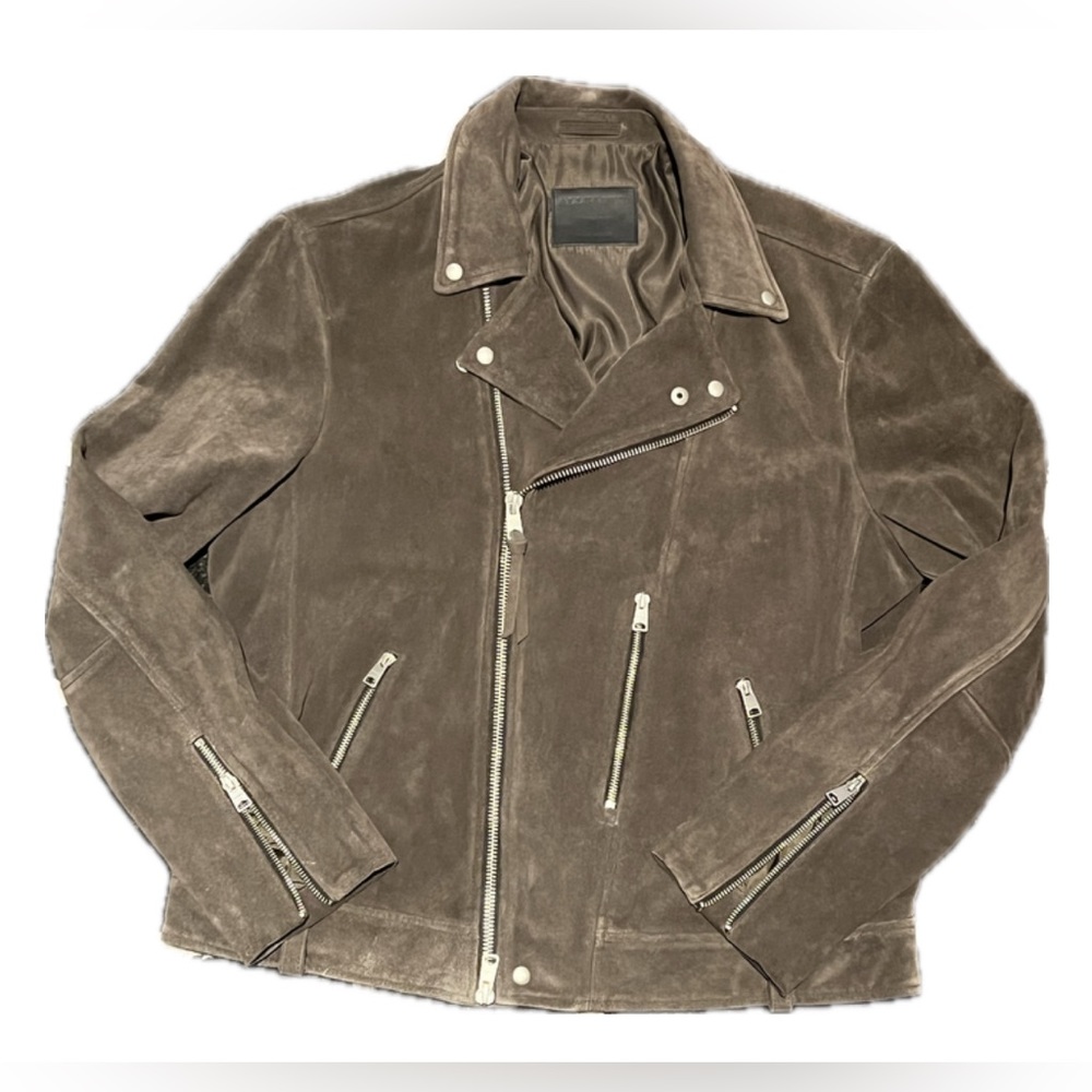 All Saints Suede Biker Jacket